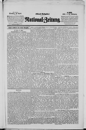 Nationalzeitung vom 23.04.1901