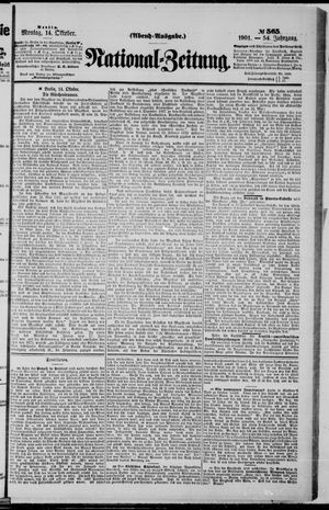 Nationalzeitung vom 14.10.1901