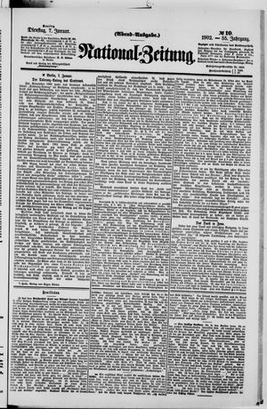 Nationalzeitung vom 07.01.1902