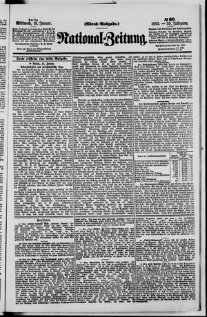 Nationalzeitung vom 15.01.1902