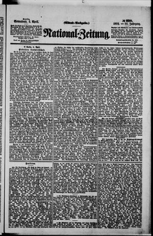 Nationalzeitung vom 05.04.1902