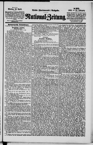 National-Zeitung on Apr 28, 1902