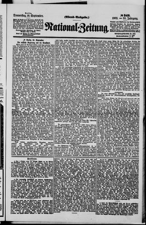 National-Zeitung on Sep 18, 1902