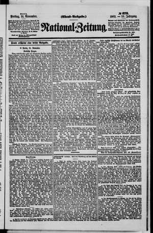 Nationalzeitung on Nov 21, 1902