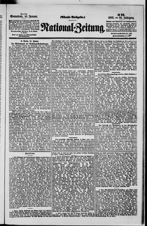 Nationalzeitung vom 10.01.1903