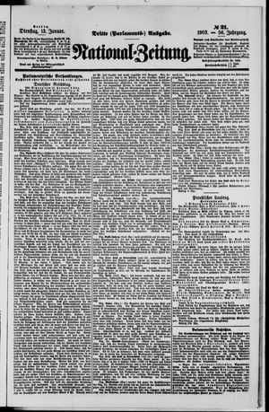 Nationalzeitung vom 13.01.1903