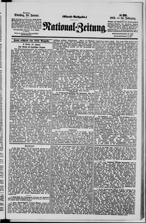 Nationalzeitung vom 20.01.1903