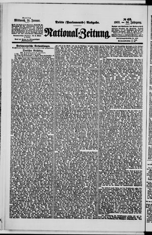 Nationalzeitung vom 21.01.1903