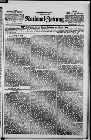 Nationalzeitung vom 25.01.1903