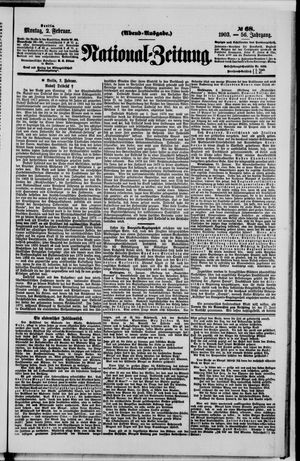 Nationalzeitung vom 02.02.1903