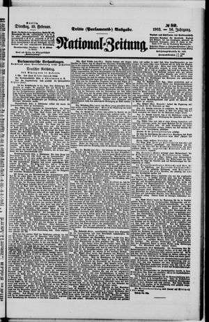 Nationalzeitung vom 10.02.1903