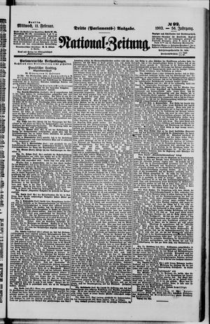 National-Zeitung on Feb 11, 1903