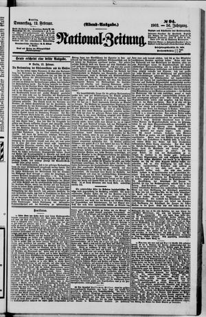 Nationalzeitung vom 12.02.1903