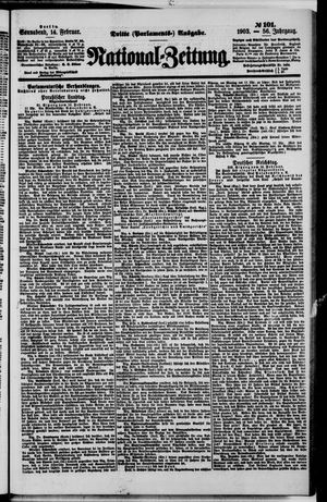 Nationalzeitung vom 14.02.1903
