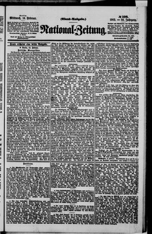 Nationalzeitung on Feb 18, 1903