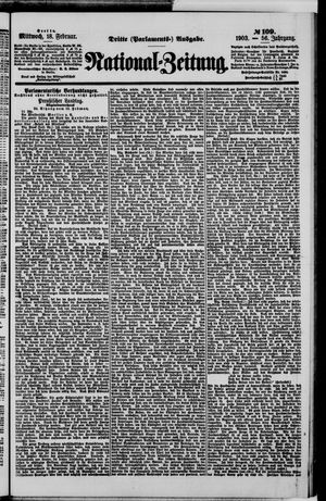 Nationalzeitung vom 18.02.1903
