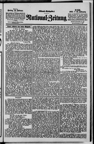 Nationalzeitung vom 20.02.1903