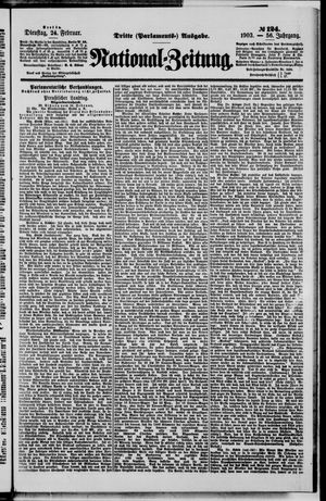 Nationalzeitung vom 24.02.1903