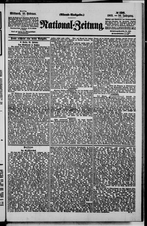 Nationalzeitung on Feb 25, 1903