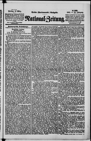 Nationalzeitung vom 13.03.1903