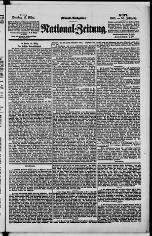 Nationalzeitung on Mar 17, 1903