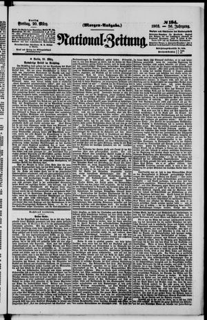 Nationalzeitung vom 20.03.1903