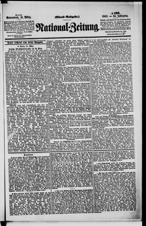 Nationalzeitung vom 21.03.1903