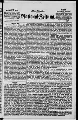 Nationalzeitung vom 25.03.1903