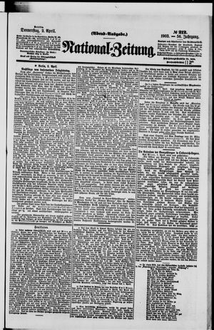 Nationalzeitung vom 02.04.1903