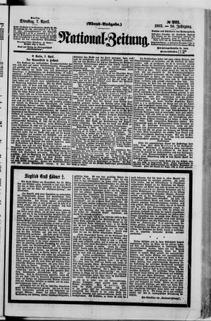 Nationalzeitung on Apr 7, 1903