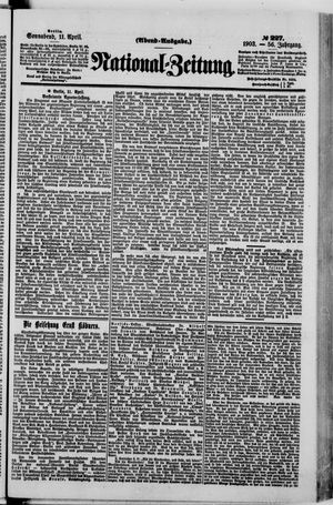 Nationalzeitung vom 11.04.1903