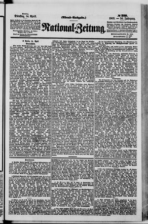 Nationalzeitung vom 13.04.1903