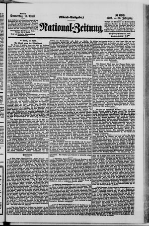 Nationalzeitung vom 16.04.1903