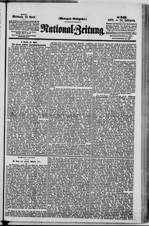 Nationalzeitung vom 22.04.1903