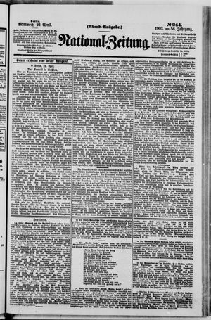 Nationalzeitung vom 22.04.1903