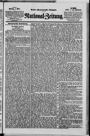 Nationalzeitung vom 01.05.1903