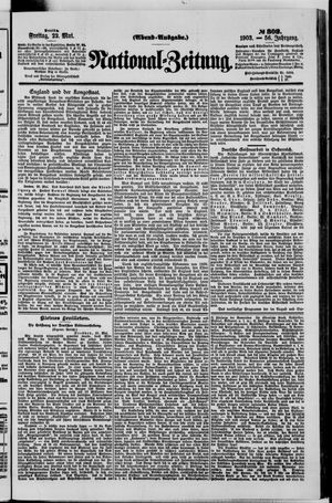Nationalzeitung vom 22.05.1903