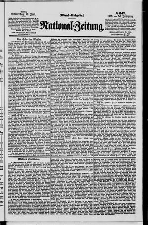 Nationalzeitung on Jun 18, 1903