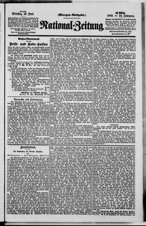 Nationalzeitung vom 23.06.1903