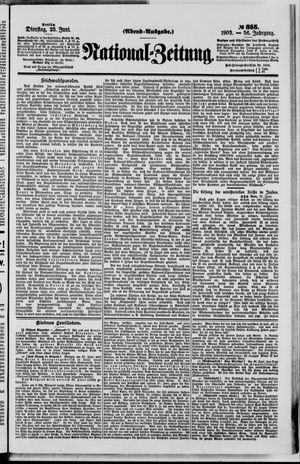 Nationalzeitung vom 23.06.1903