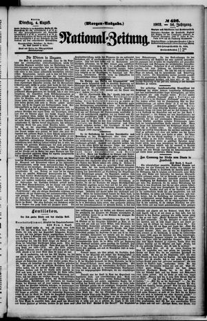 Nationalzeitung vom 04.08.1903
