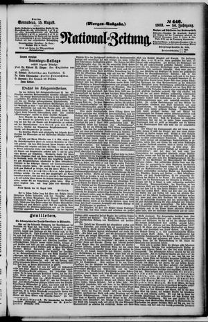 Nationalzeitung vom 15.08.1903