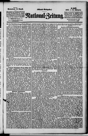 Nationalzeitung vom 15.08.1903
