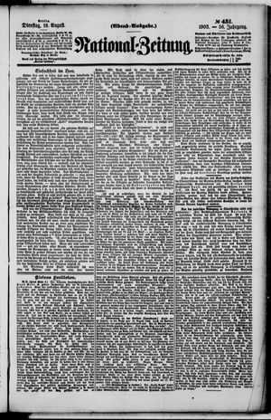 National-Zeitung vom 18.08.1903
