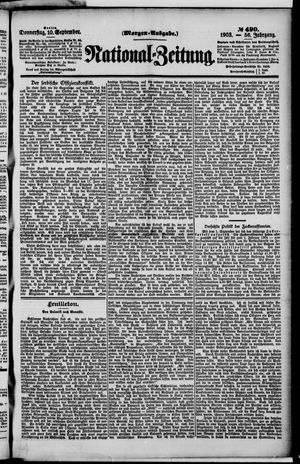 Nationalzeitung vom 10.09.1903