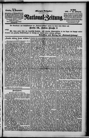 National-Zeitung vom 22.09.1903