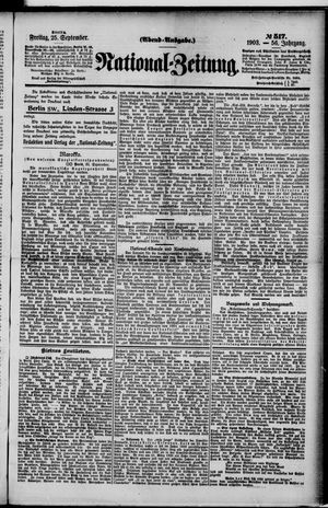 National-Zeitung vom 25.09.1903