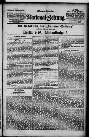 National-Zeitung on Sep 30, 1903