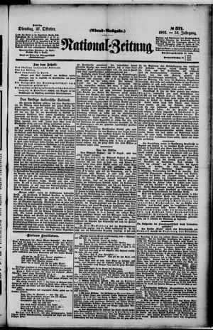 Nationalzeitung vom 27.10.1903