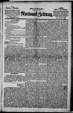 National-Zeitung on Nov 1, 1903